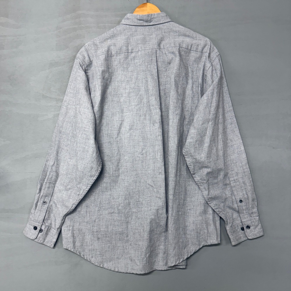 NEW Brooks Brothers Flannel Shirt Grey Cotton Wool Blend NWT Regular Fit XL - Picture 4 of 5